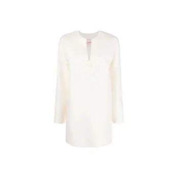 Valentino Long-Sleeved Dresses Women's White