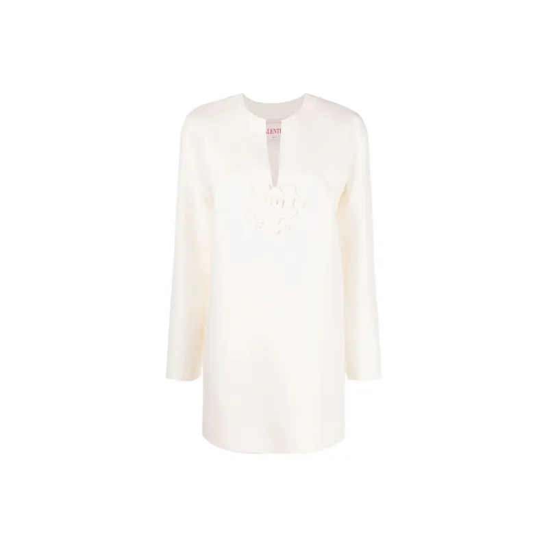 Valentino Long-Sleeved Dresses Women's White-0