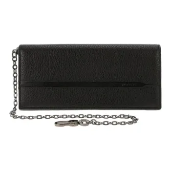 BVLGARI Design Wallet Women's Black
