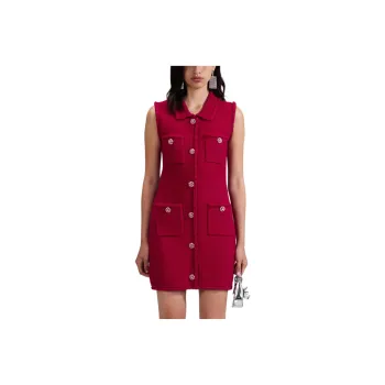 Self-portrait Sleeveless Dresses Women's Red