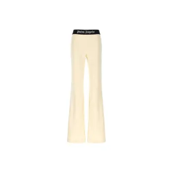 PALM ANGELS Logo Elastic Waistband Flared Track Pants