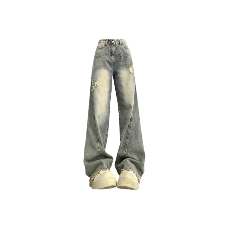 KUNZHUDAXIANG Jeans Unisex Light Blue-0