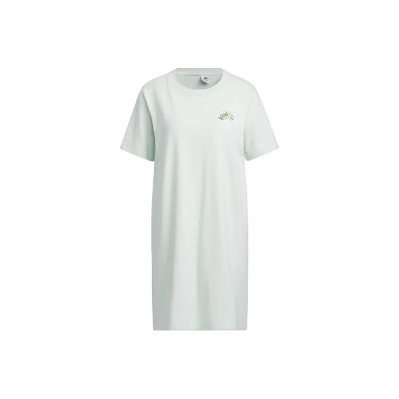 Adidas Originals Short Sleeved Dresses Women's Light Green-0