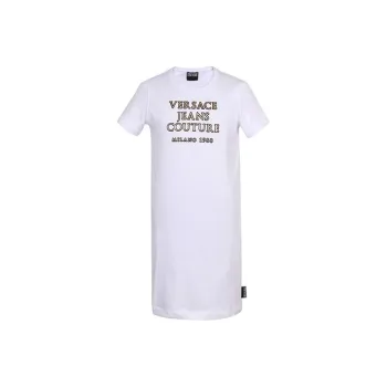VERSACE JEANS COUTURE Short Sleeved Dresses Women's White