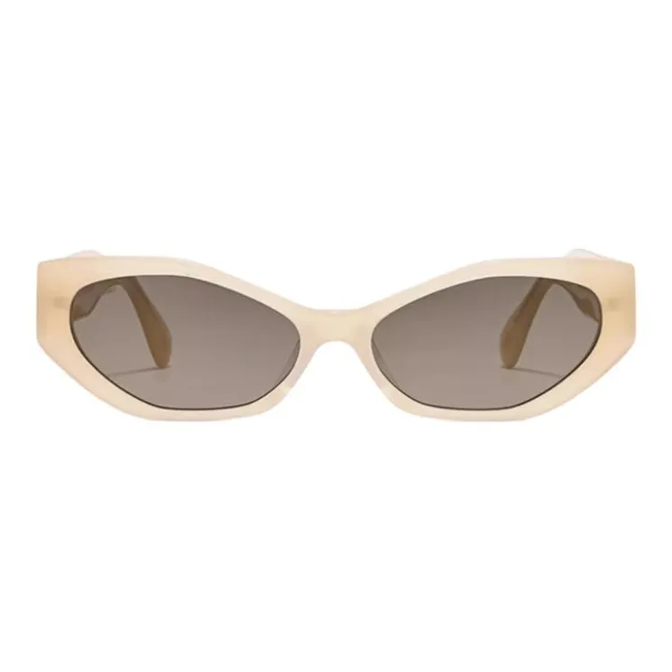 Fakeme Plate Oval Sunglasses Unisex Beige-1