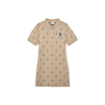 MLB Short Sleeved Dresses Women's Light Sandy Brown
