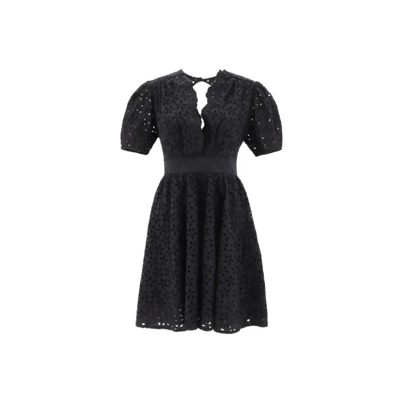 PINKO Broderie anglaise Cotton Short Dress-0
