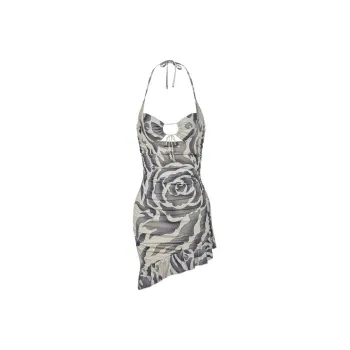 The Kript Slip Dresses Women's Gray White