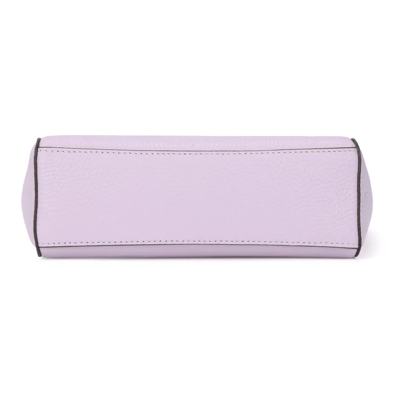 Kate Spade Litchi Grain Leather Shoulder Bag, Crossbody Bag Small Size Women's Purple Mist Color-3