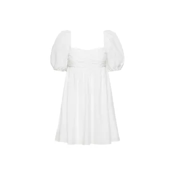 ARITZIA Wilfred Amuse Poplin Mini Dress Short-Sleeved Dresses Women's WHITE/White