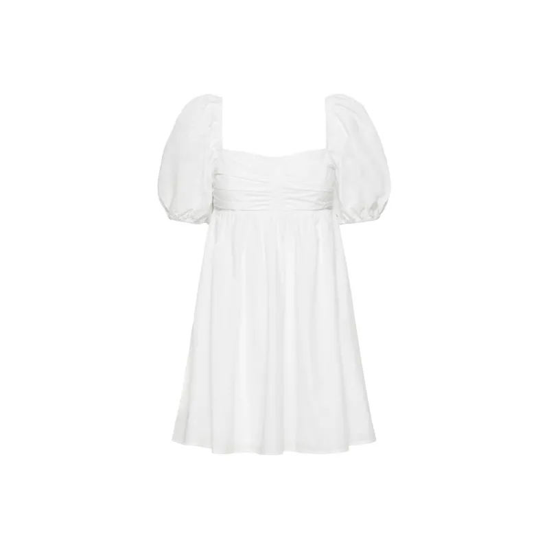 ARITZIA Wilfred Amuse Poplin Mini Dress Short-Sleeved Dresses Women's WHITE/White-0