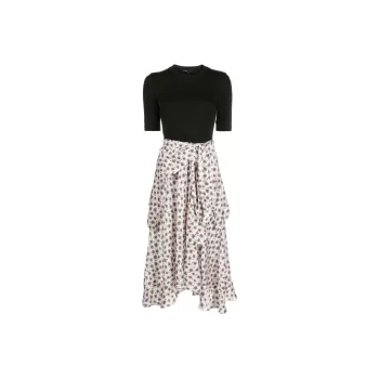 Maje Short-Sleeved Dresses Unisex Black/Light Pink
