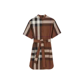 Burberry FW22 Short Sleeved Dresses Women's Khaki