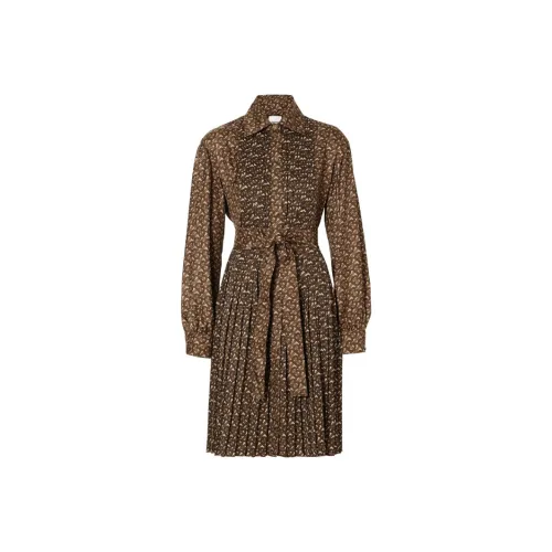 Burberry Long Sleeved Dresses Women's Malle Brown