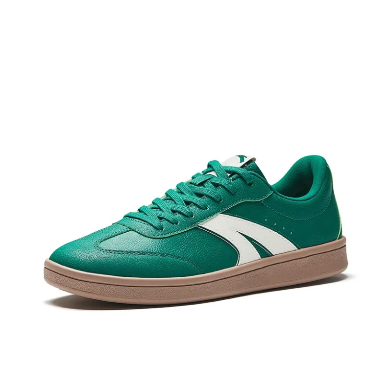 Anta Abrasion Resistant Lightweight Breathable Quick Dry Slip Resistant Low Top Skateboard Shoes Men's Green-1