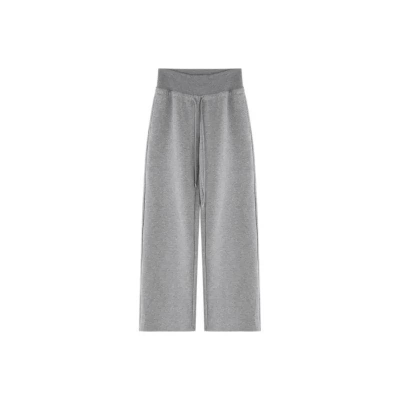KALULI Spring Fall Casual Wide Leg Pants Sweatpants Women's Gray Black-14