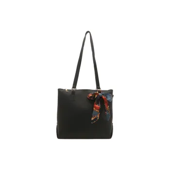 TOUTSEUL YOLO Pu Tote Bag, Shoulder Bag Regular Women's Black/Light Brown/Dark Brown