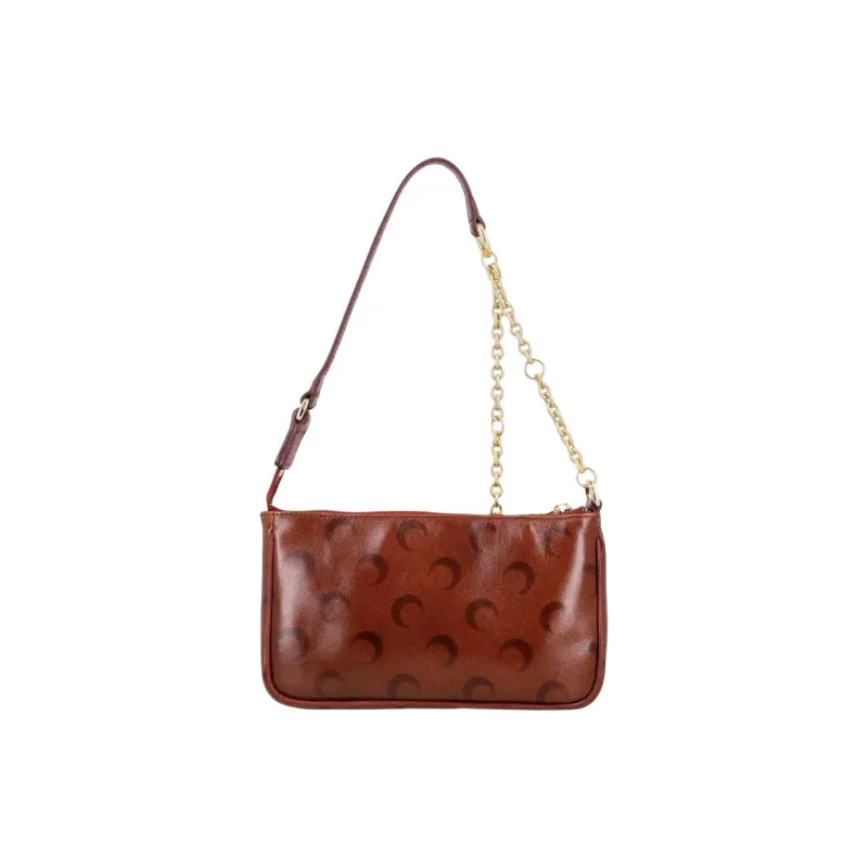 Marine Serre Sheepskin Shoulder Bag Mini Women's Rusty Brown-3
