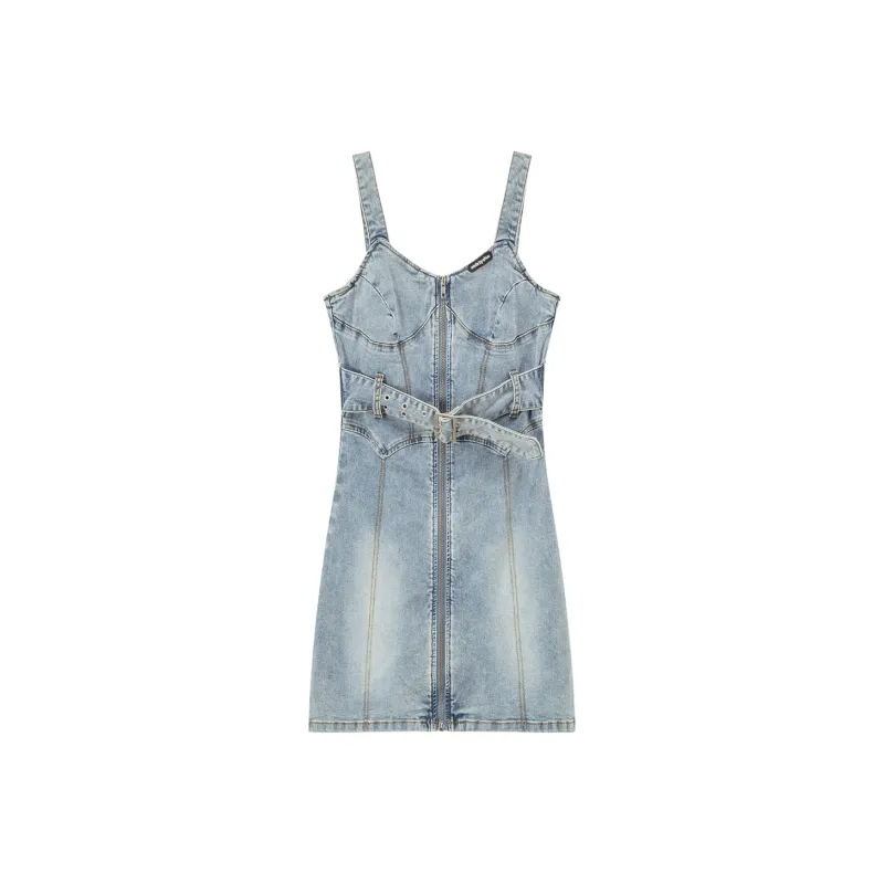 CHUU Sleeveless Dresses Women's Denim Blue-0