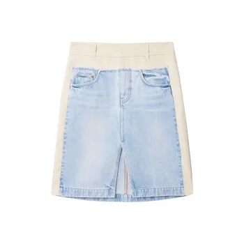 Stella McCartney High Waist Panelled Denim Skirt