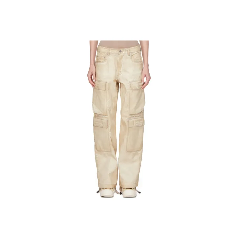 Rick Owens DRKSHDW SS25 Jeans Women's Parchment Paper-0