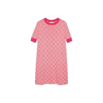 GUCCI Short Sleeved Dress Women's Pink