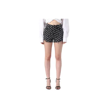 Alexander Wang Bite Logo print Denim Shorts