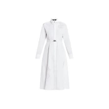 VERSACE Sangallo Embroidered Shirt Dress