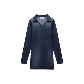ZARA Long Sleeved Dresses Women's Blue