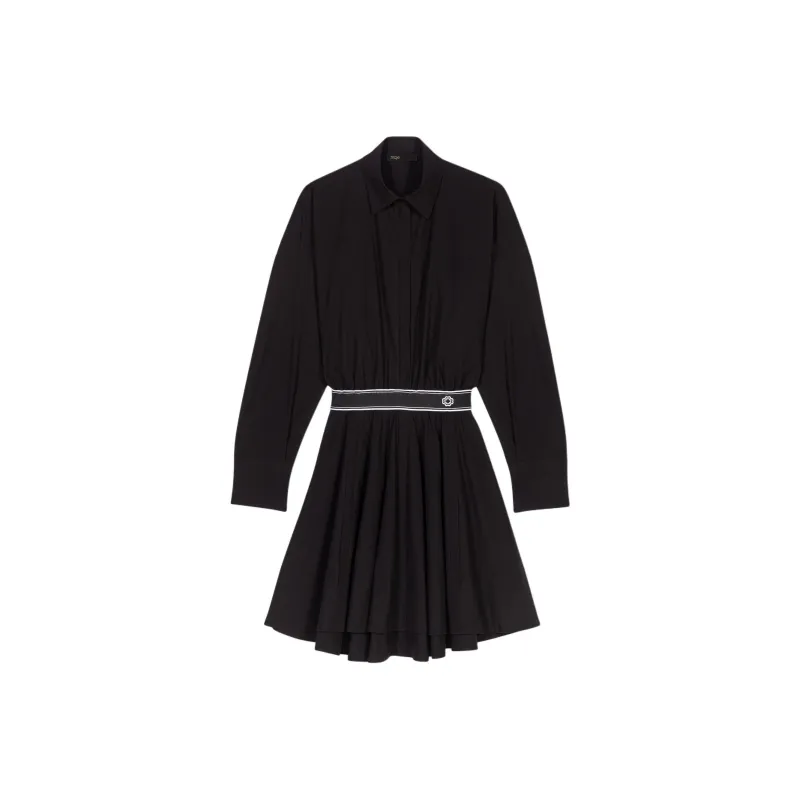 Maje Flared Shirt Dress-0