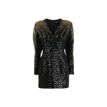 BALMAIN Long Sleeved Dresses Women's Black