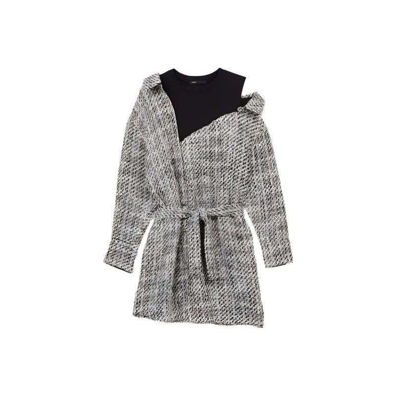 Maje Long Sleeved Dresses Women's Gray-0