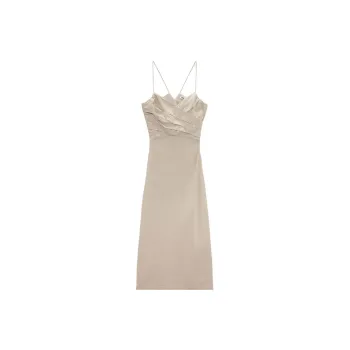 ZARA Slip Dresses Women's Sand