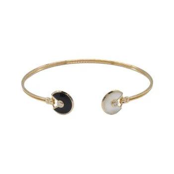 Cartier 2010s 18K Rose Gold Amulet Onyx And Diamond Bracelet