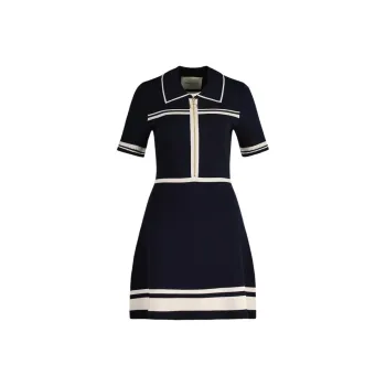 GANT Short Sleeved Dress Women's Night Blue