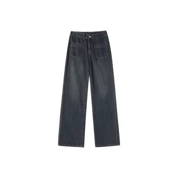FAWENXIANGZI Jeans Women's Concrete Gray