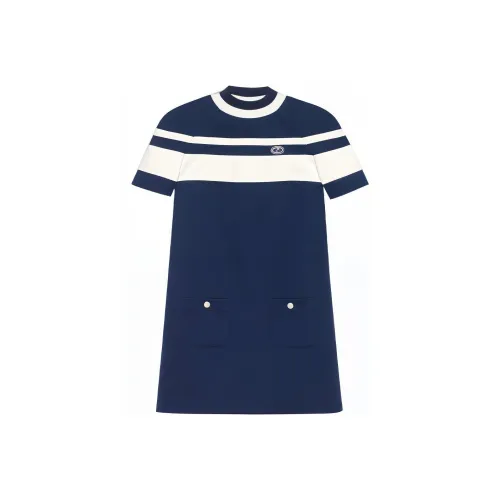 GUCCI Short Sleeved Dress Women's Blue