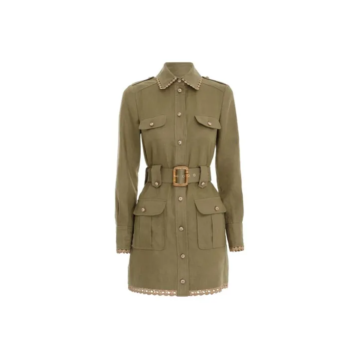 Zimmermann Long-Sleeved Dresses Women's Green-0