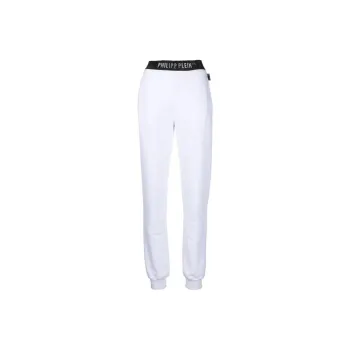 PHILIPP PLEIN SS23 Knitted Sweatpants Women's White