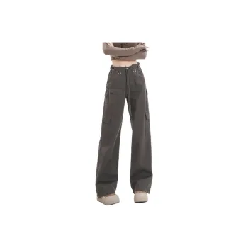 Kazakhstan Casual Pants Women's Gray Brown