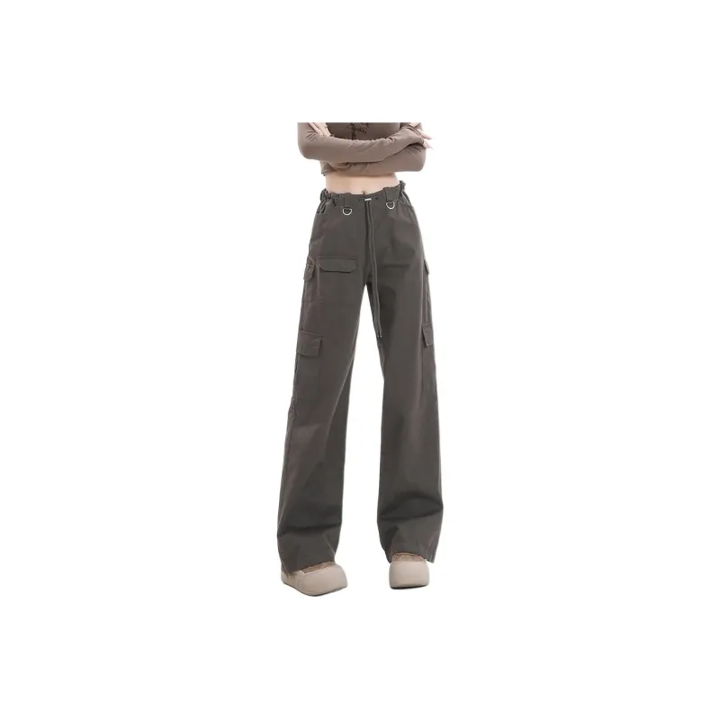 Kazakhstan Casual Pants Women's Gray Brown-0