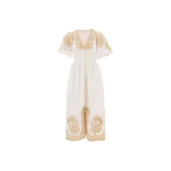 Zimmermann Waverly Embroidered Midi Dress