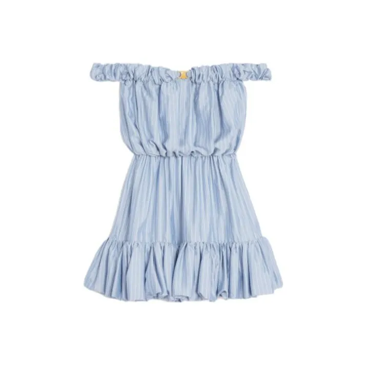 CELINE SS23 Sleeveless Dress Women's Blue-0