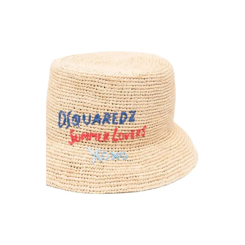 DSQUARED2 Raffia Bucket Hat-2