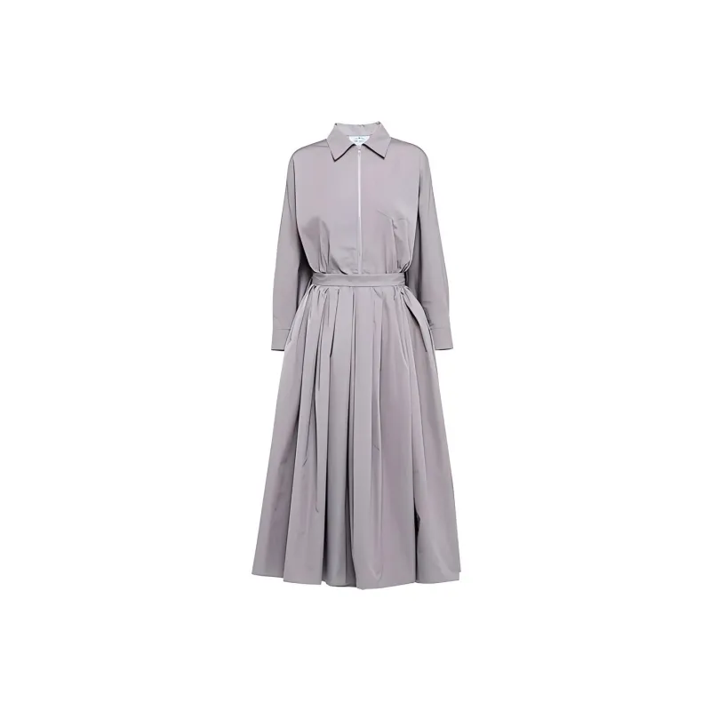 PRADA Long-Sleeved Dresses Women's Gray-0