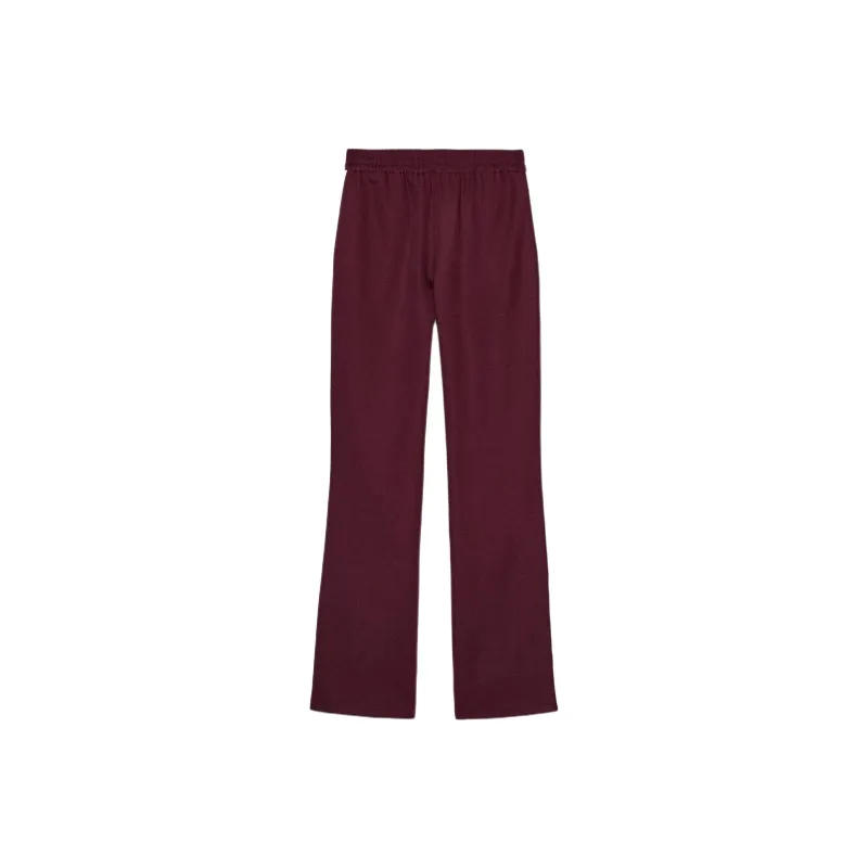 ZARA Casual Pants Women's Burgundy Burgundy-0