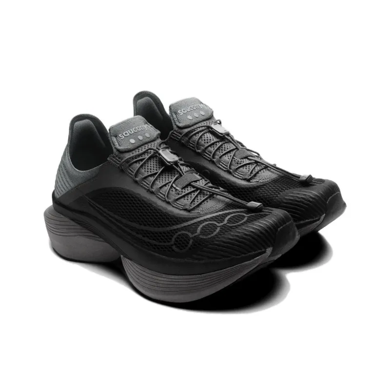 Saucony ENDORPHIN ELITE 2 Anti Slip Wear Resistant Low Top Casual Running Shoes Unisex Black-1