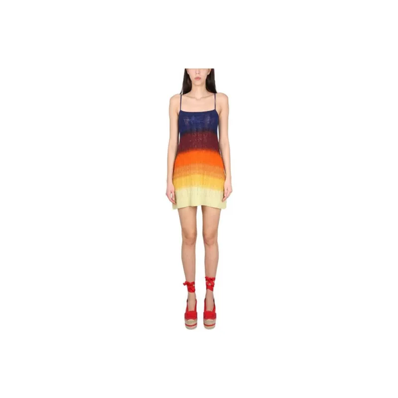 ETRO Spaghetti Strap Knitted Mini Dress-0