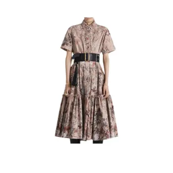 DIOR Short-Sleeved Dresses Women's Rose Pink