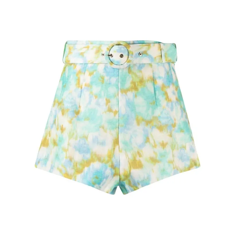 Zimmermann Tie Dyed Belted Shorts-0